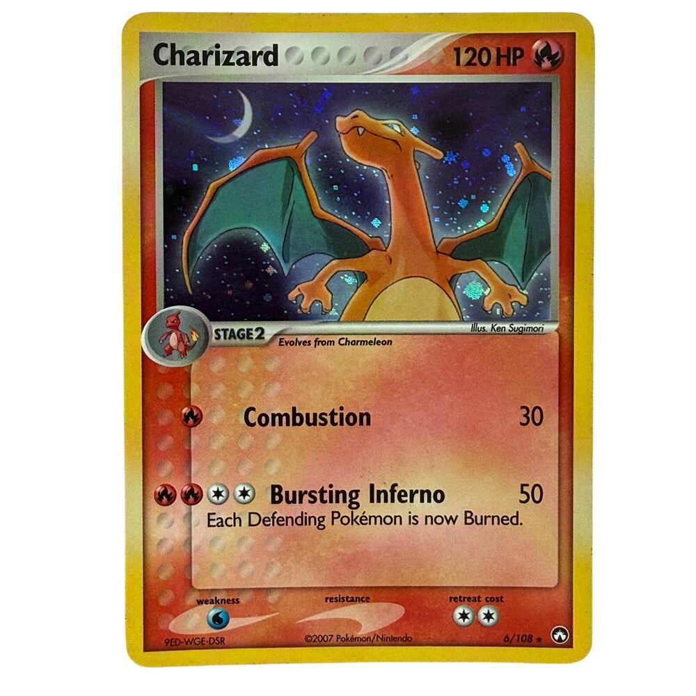 Pokémon TCG Charizard 6/108 EX Power Keepers 2007 Holo Rare Vintage Card MP